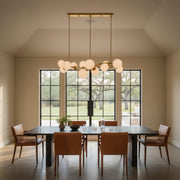 Marley Curve Globe Chandelier, Modern Creative Dinning Lamp