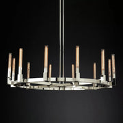 Cannele Linear Candlestick Round Chandelier Light 72
