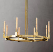 Cannele Linear Candlestick Round Chandelier Light 36