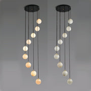 Yanna Long chandelier for Duplex staircase light lucite