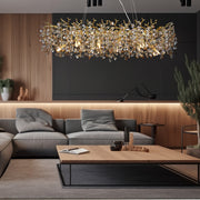 North Hotel Crystal Rectangular Chandelier