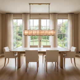 Harlowe Calcite Rectangular Chandelier 55
