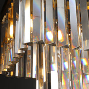 1920s Odeon 2 Tiers Crystal Linear Chandelier
