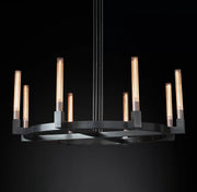 Cannele Linear Candlestick Round Chandelier Light 48