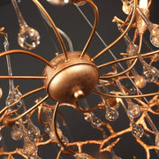 Modern Branch Chandelier Light With Crystal Dew Drop (Gold Inside)