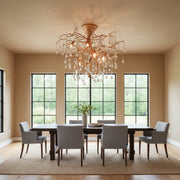 Modern Branch Ceiling Light with Crystal Dew Drop (Gold Inside)