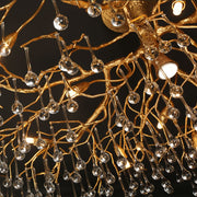 Modern Branch Clear Crystal Dew Drop Ceiling Light