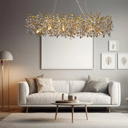 North Rectangular Branch Chandelier Crystal for Dinning