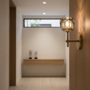 Crystal Ball Wall Ligh Fixtures, Mangata Smoke Crystal Led Wall Lights for Bedroom