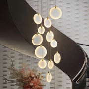 Queenie Marble Disc Round Chandelier For Loft
