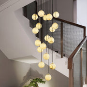 Yanna Long chandelier for Duplex staircase light lucite