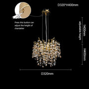 North Hotel Crystal Chandelier Modern Home Pendant Light