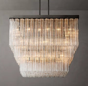 Cielo Glass Tube Square Chandelier 45
