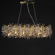 North Rectangular Branch Chandelier Crystal for Dinning