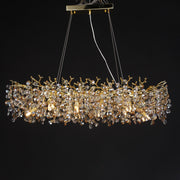 North Hotel Crystal Rectangular Chandelier