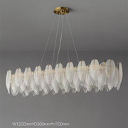 Gilbert Feather rectangular Chandelier, Luxury Chandelier Bedroom