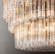 Cielo Glass Tube 3-Tier Round Chandelier 48