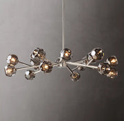 Boule De Cristal Clear/Smoke Glass Ball Modern Round Chandelier Light 48