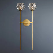 Boule De Crystal Ball Clear/Smoke Wall Sconce H9