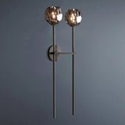 Boule De Crystal Ball Clear/Smoke Wall Sconce H9