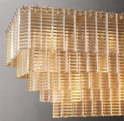 Sirene Clear/Smoke Glass Rectangular Chandelier 77
