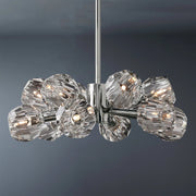 Boule De Crystal Ball Clear/Smoke Glass Round Chandelier 24