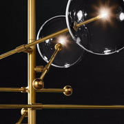 Sierra Glass Globe Modern Six-Arm Chandelier 55