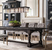 1920s Odeon Crystal Island Linear Chandelier Black 39