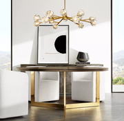 Boule De Cristal Clear/Smoke Glass Ball Modern Round Chandelier Light 48