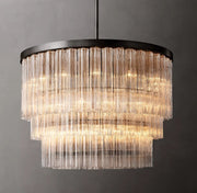 Cielo Glass Tube 3-Tier Round Chandelier 48