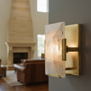 Harlowe Translucent Modern Calcite Wall Sconce