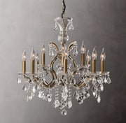 Rococo Iron Crystal Round Chandelier 28