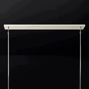 Pauillac Island Linear Chandelier Clear Glass for Kitchen