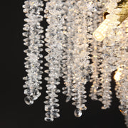 Neve Metal Lighting Living Room Branch Chandelier Glass Lamp