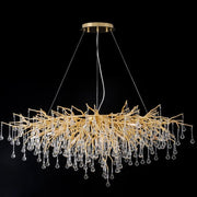 Elsa Crystal Droplet Branch Chandelier Light for Dining Room