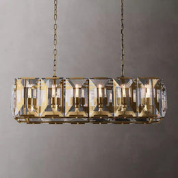 Harlowe Crystal Rectangular Chandelier 42