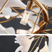 Raver Porcelain Leaf Ring Round Chandelier