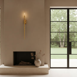 Thaddeus Modern Forged Brass Grand Wall Sconce 20/36''H