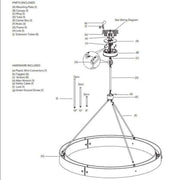 Vouvray Round Chandelier D36