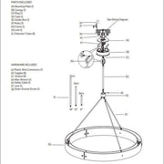 Vouvray Round Chandelier D48