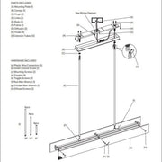 Vouvray Linear Chandelier D54