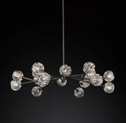 Boule De Cristal Clear/Smoke Glass Ball Modern Round Chandelier Light 48