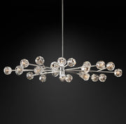 Boule De Crystal Ball Clear/Smoke Glass Round/Oval Chandelier 72