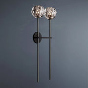 Boule De Crystal Ball Clear/Smoke Wall Sconce H9
