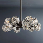 Boule De Crystal Ball Clear/Smoke Glass Round Chandelier 24
