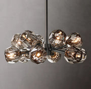 Boule De Crystal Ball Clear/Smoke Glass Round Chandelier 24