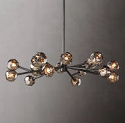 Boule De Cristal Clear/Smoke Glass Ball Modern Round Chandelier Light 48