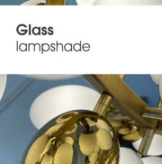 Melano Modern Luxury Linear Glass ball Chandelier Light