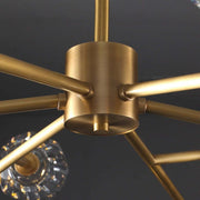 Boule De Cristal Clear/Smoke Glass Ball Modern Round Chandelier Light 48