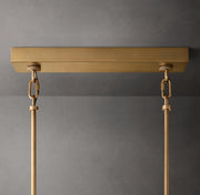 Sirene Clear/Smoke Glass Rectangular Chandelier 59